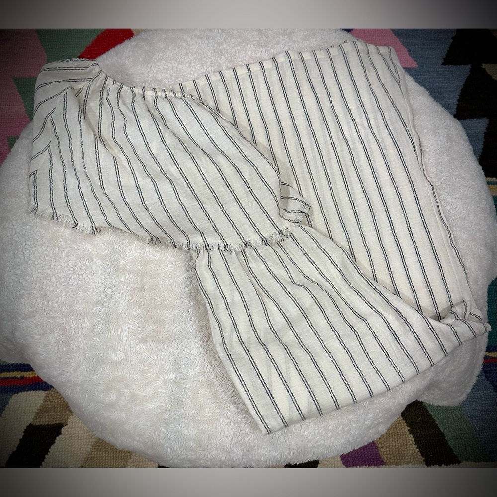 Elan Cream and Black Striped Garment